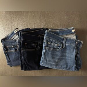 Levi's Women's Skinny Jeans - Dark Blue and Light Blue BUNDLE OF 3